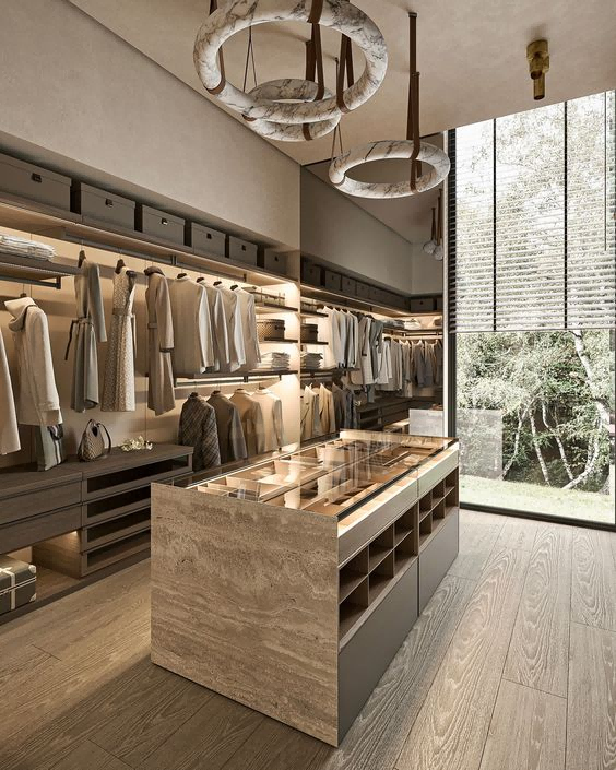 walk-in closet island