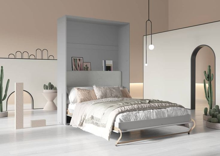 Showing a space saving bed